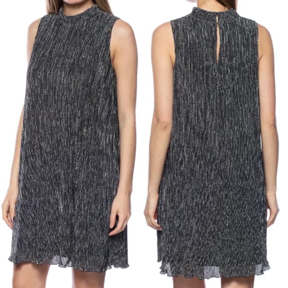 Marina Metallic Mock Neck Shift Dress NWT 8 & 10